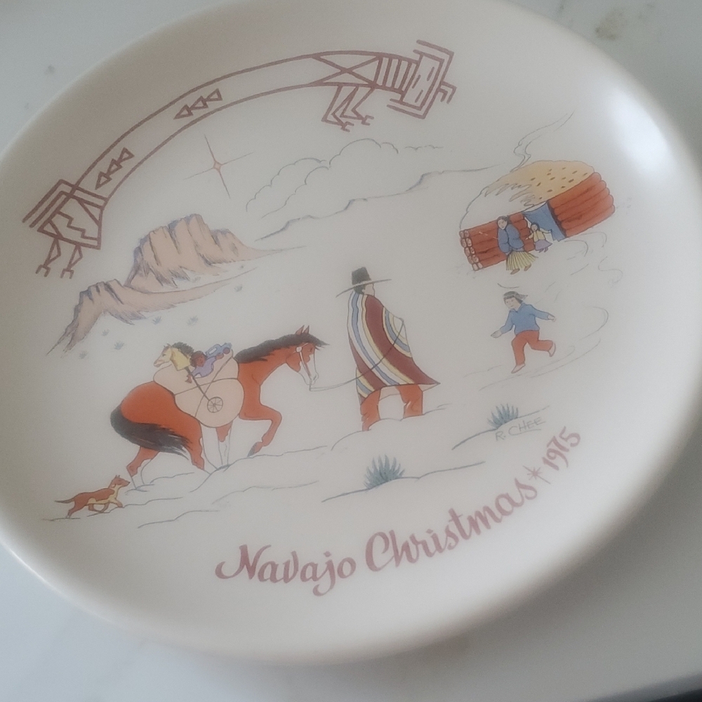 Navajo Christmas 1975 Decorative KAY MALLEK Plate